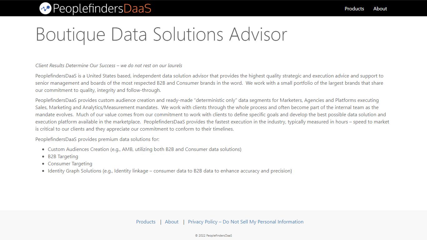 PeoplefindersDaaS – Premium Data Solution Advisor